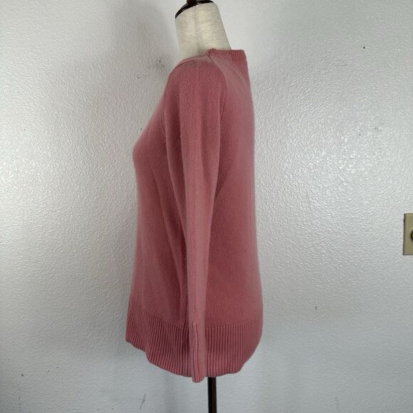 J Crew Wool Cashmere Sweater Women XXS Pink Soft Crew Neck Preppy - Picture 5 of 13